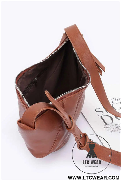 Faux Leather Croissant Bag