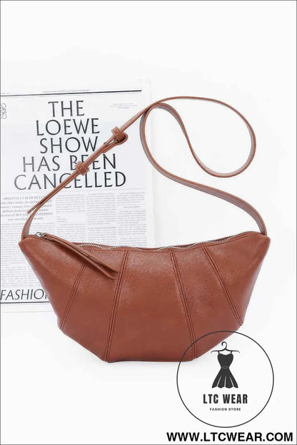 Faux Leather Croissant Bag