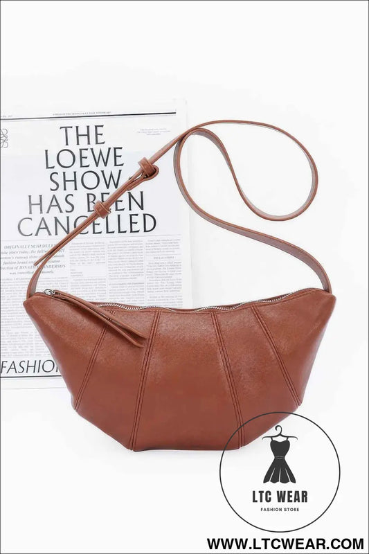 Faux Leather Croissant Bag