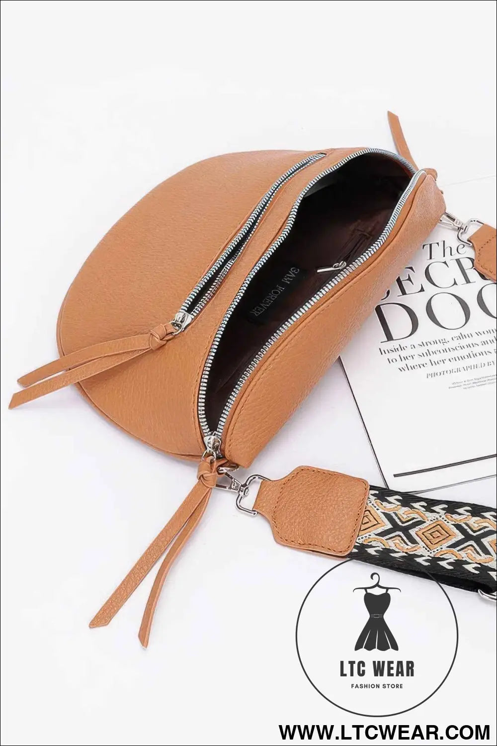 Faux Leather Crossbody Bag Belt