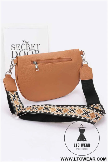 Faux Leather Crossbody Bag Belt