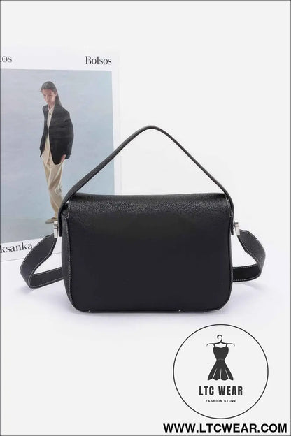 Faux Leather Crossbody Handle Bag