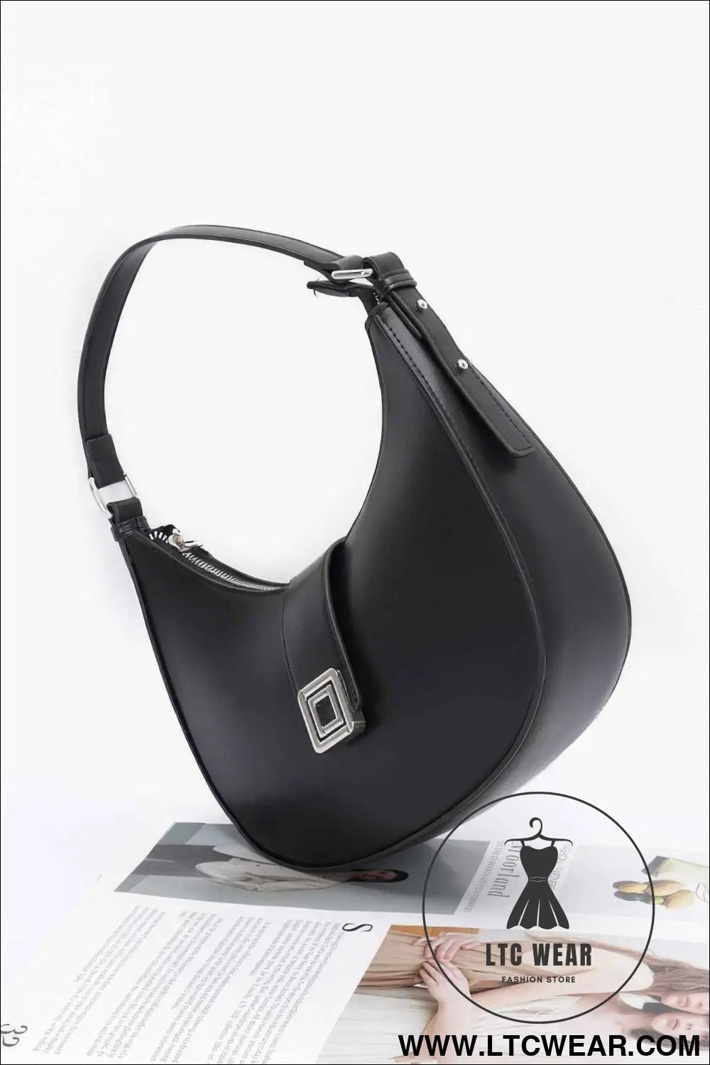 Faux Leather Hobo Bag