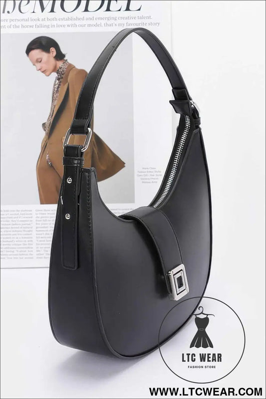 Faux Leather Hobo Bag