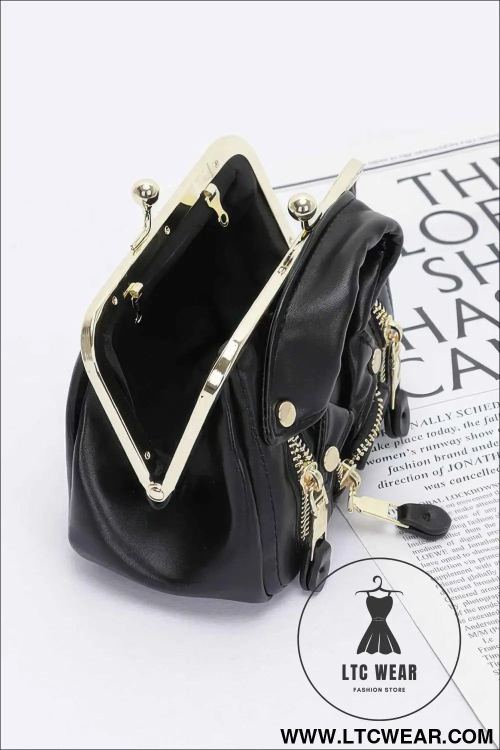 Faux Leather Jacket Style Crossbody Bag