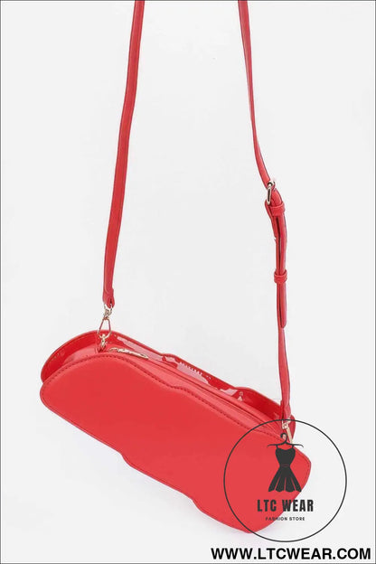 Faux Leather Lipstick Novelty Bag