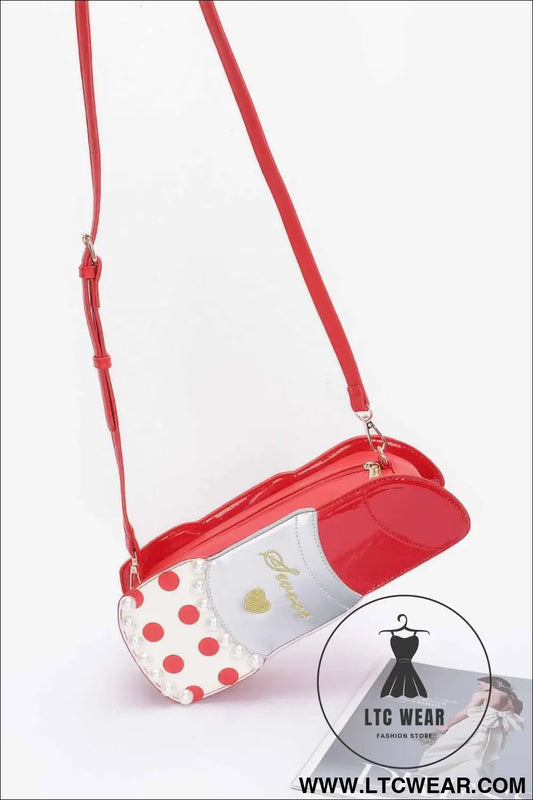Faux Leather Lipstick Novelty Bag