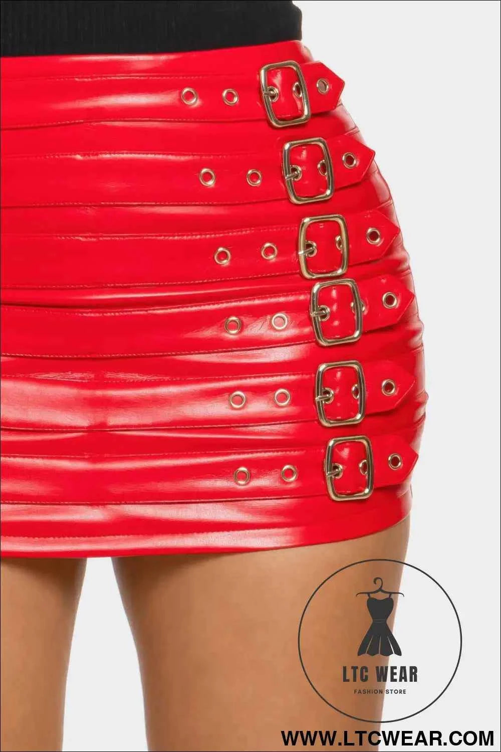 Faux Leather Mini Skirt