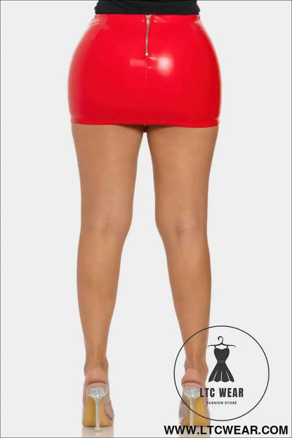 Faux Leather Mini Skirt