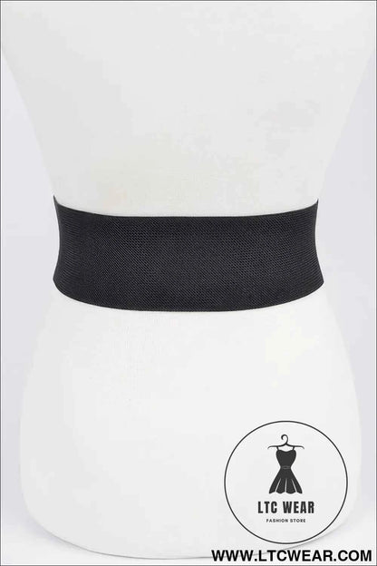 Faux Leather Plus Size Elastic Belt for Comfortable Style