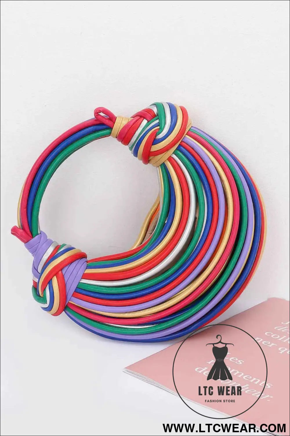 Faux Leather Rope Hobo Bag
