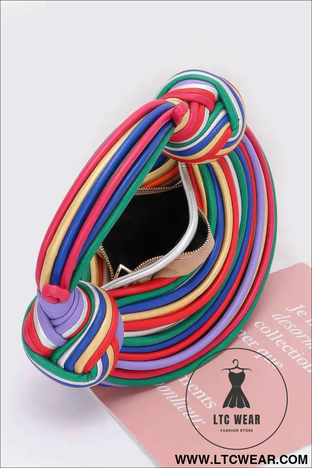Faux Leather Rope Hobo Bag