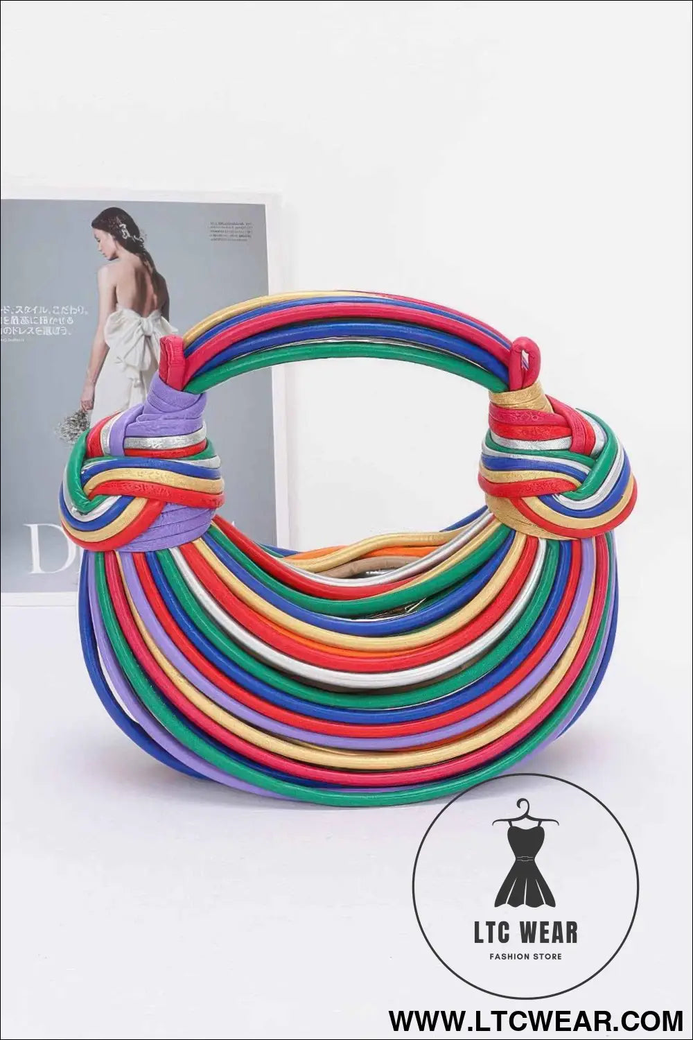 Faux Leather Rope Hobo Bag