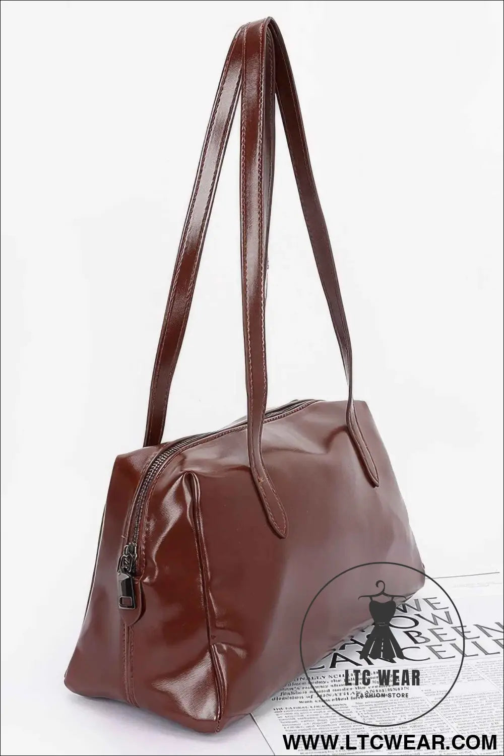 Faux Leather Sport Bag