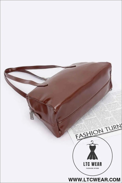 Faux Leather Sport Bag
