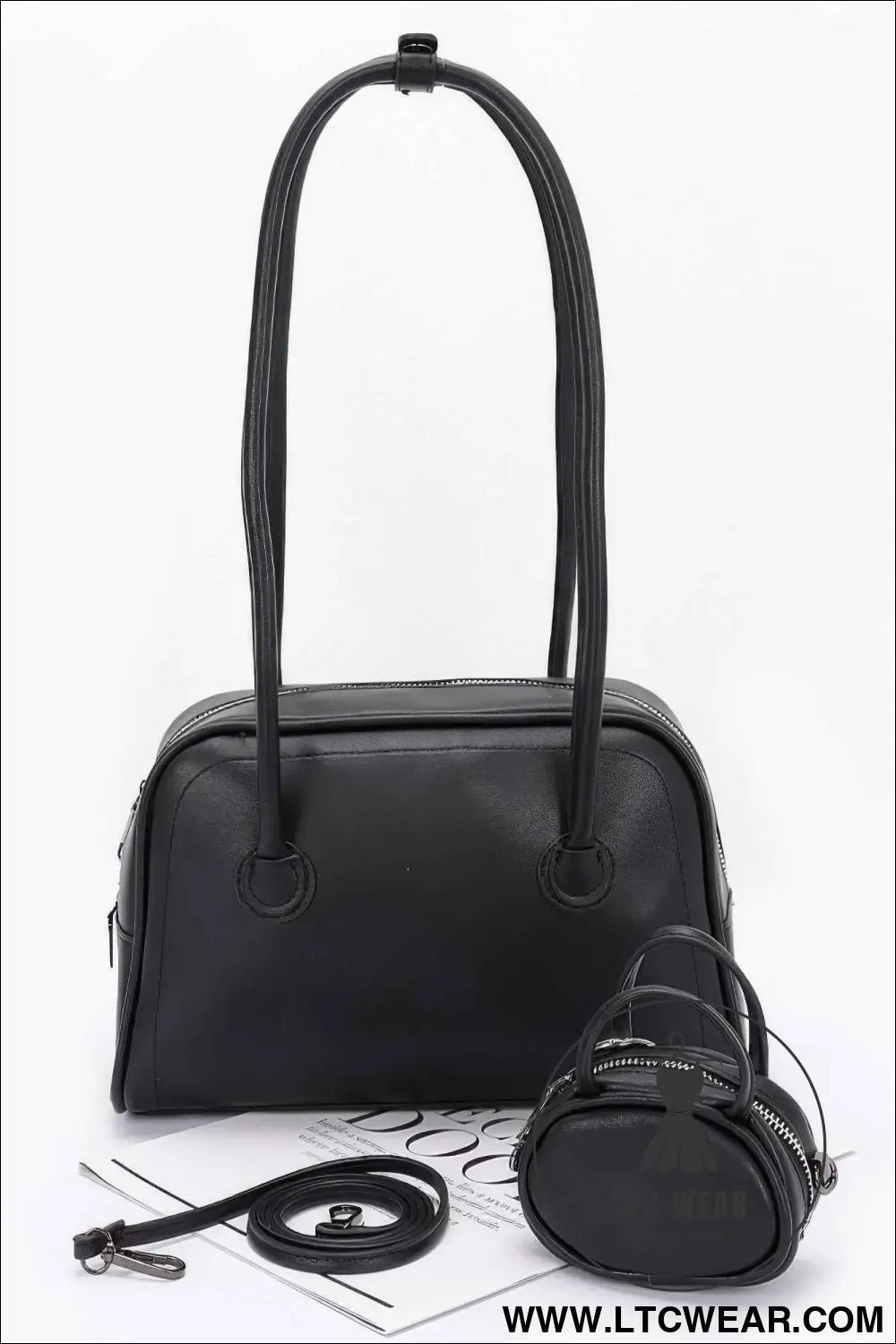 Faux Leather Sport Bag