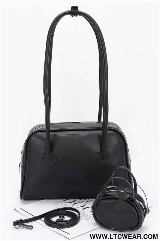 Faux Leather Sport Bag