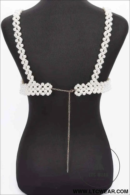 Faux Pearl Bra Top