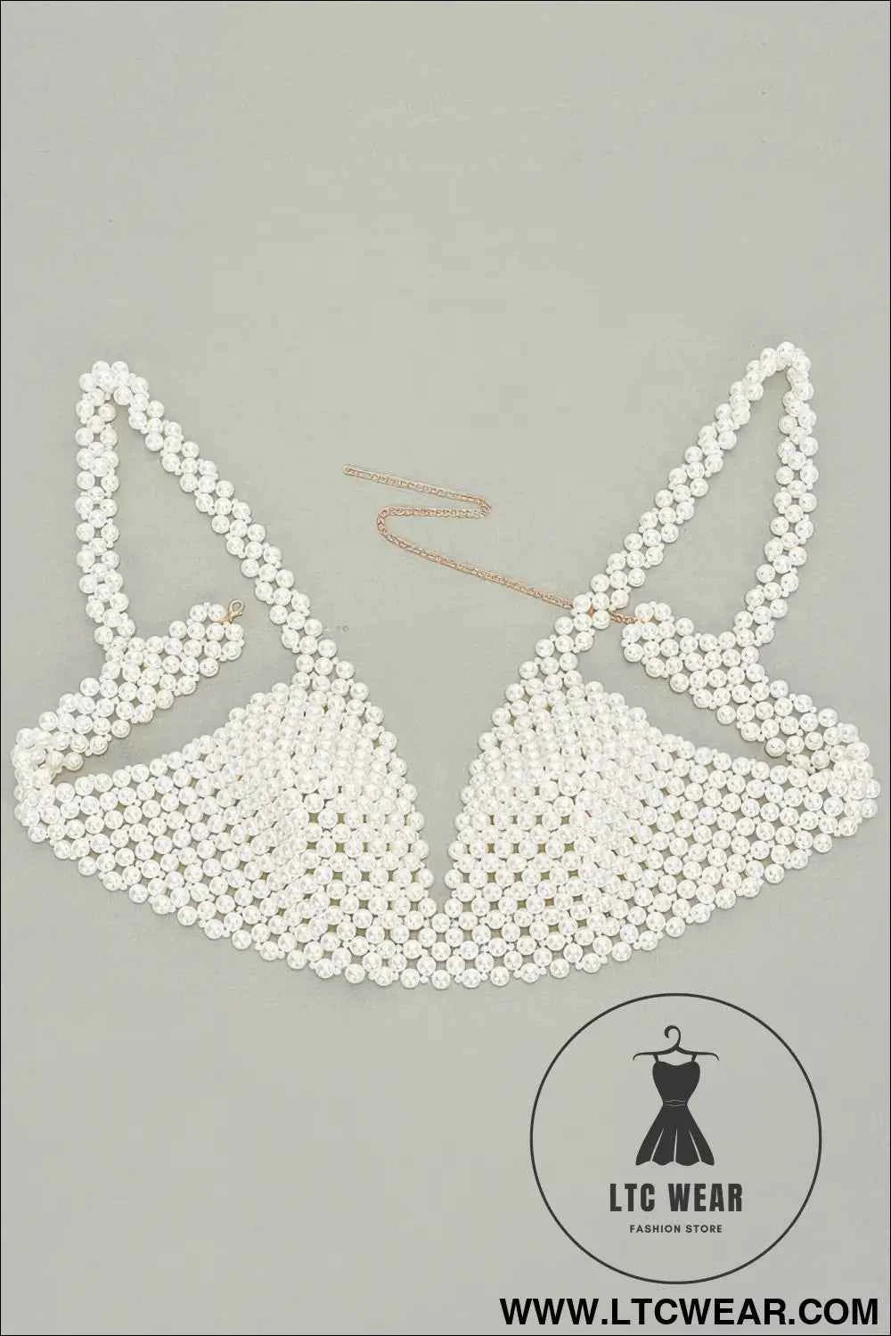 Faux Pearl Bra Top