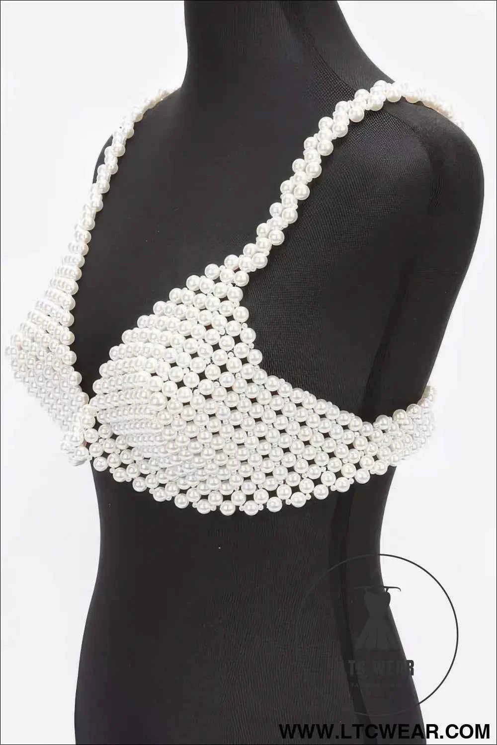 Faux Pearl Bra Top