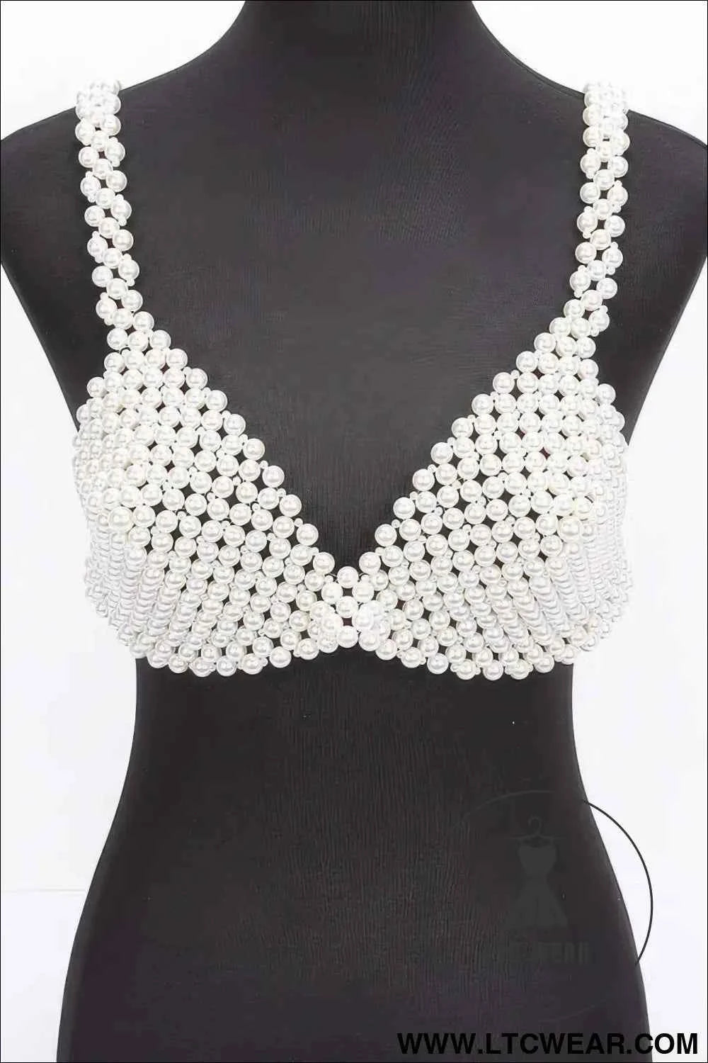 Faux Pearl Bra Top
