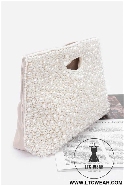 Faux Pearl Handmade Clutch