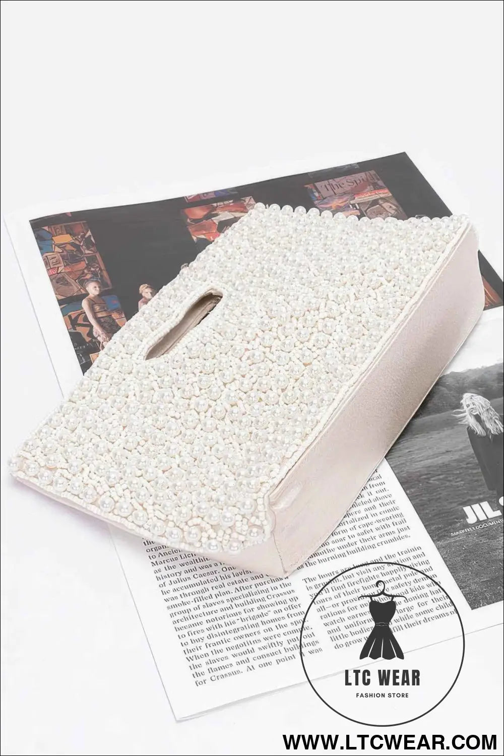 Faux Pearl Handmade Clutch