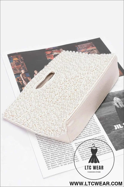 Faux Pearl Handmade Clutch