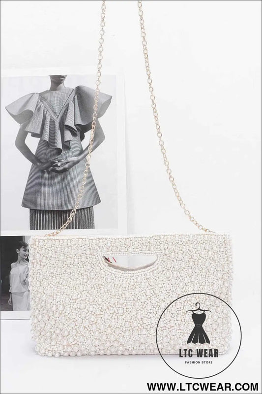 Faux Pearl Handmade Clutch