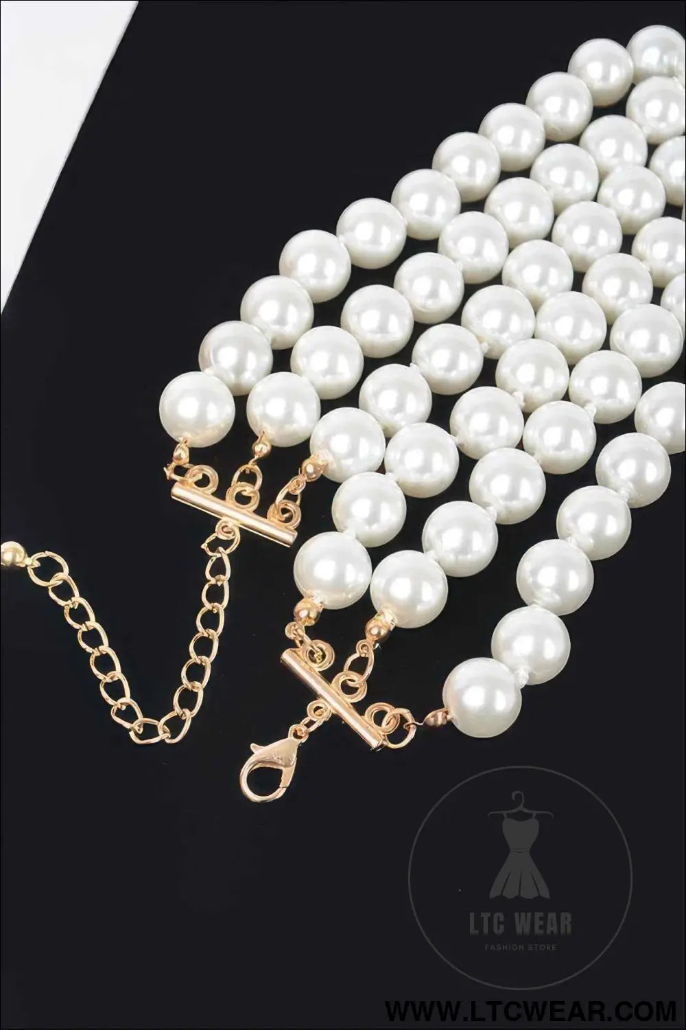 Faux Pearl Necklace W/earring