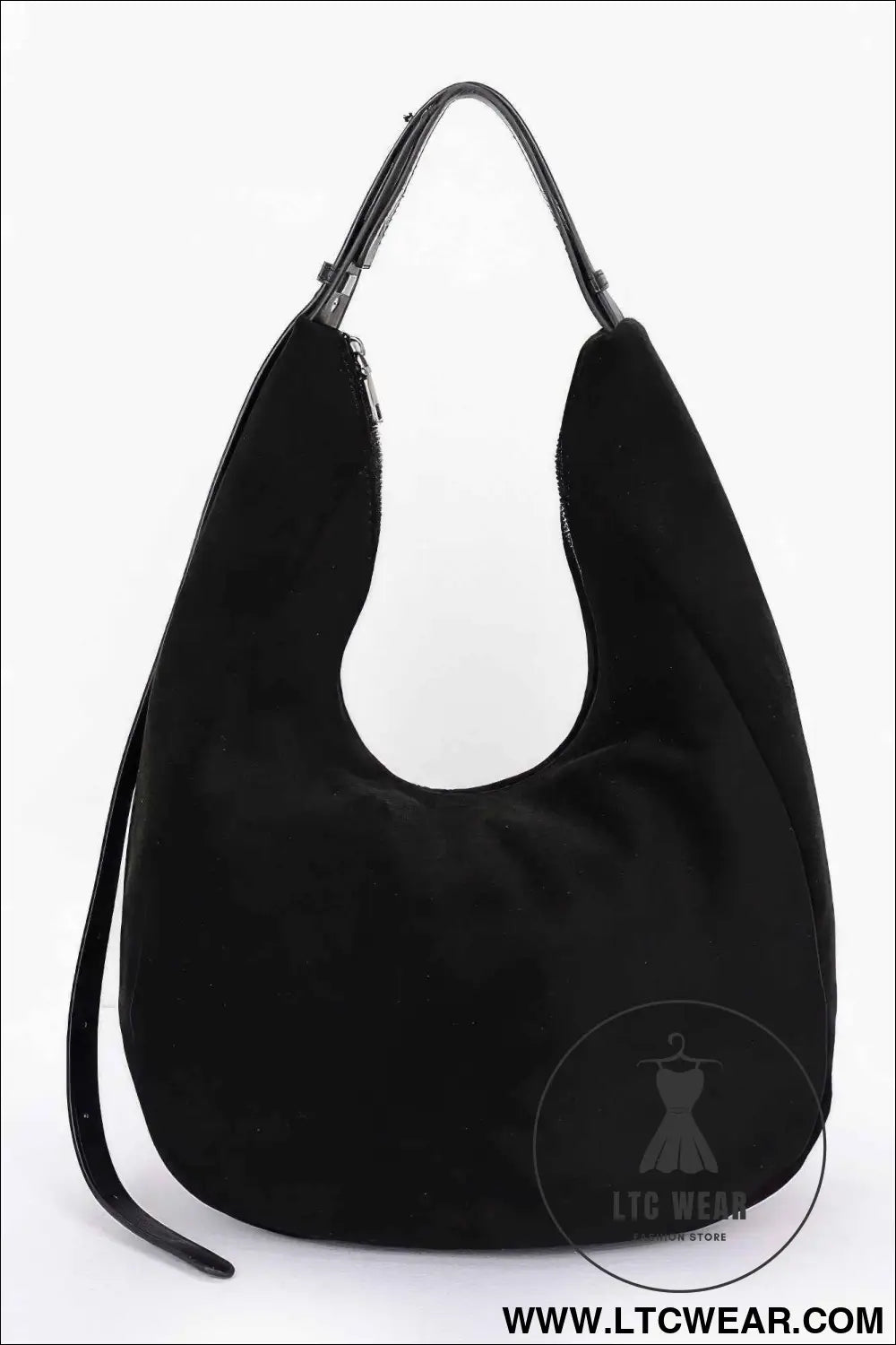 Faux Suede Bindle Bag