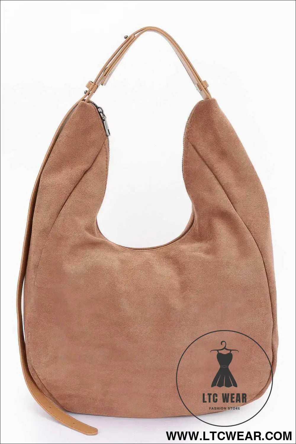 Faux Suede Bindle Bag