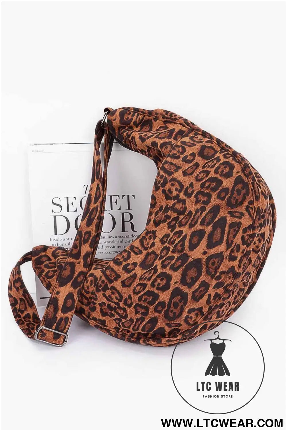 Faux Suede Double Pockets Crossbody Bag