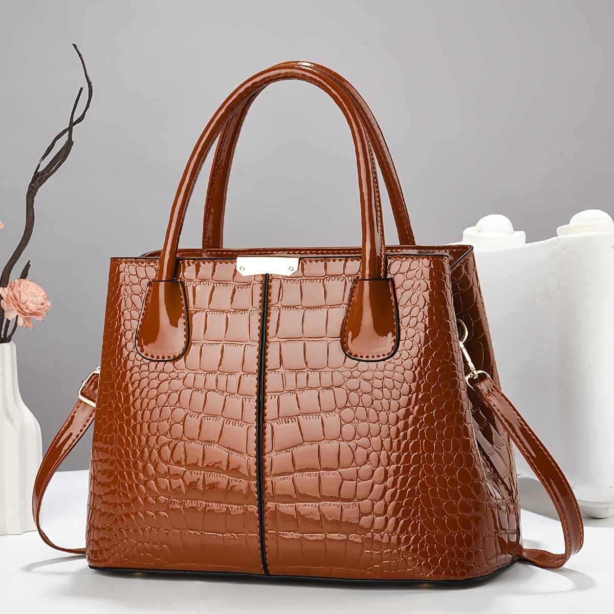 Chic Crocodile Tote Thanksgiving Gift for Her