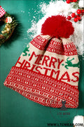 Fiery red merry christmas winter pom beanie hat - fiery red / one size / 100% acrylic - hats & caps