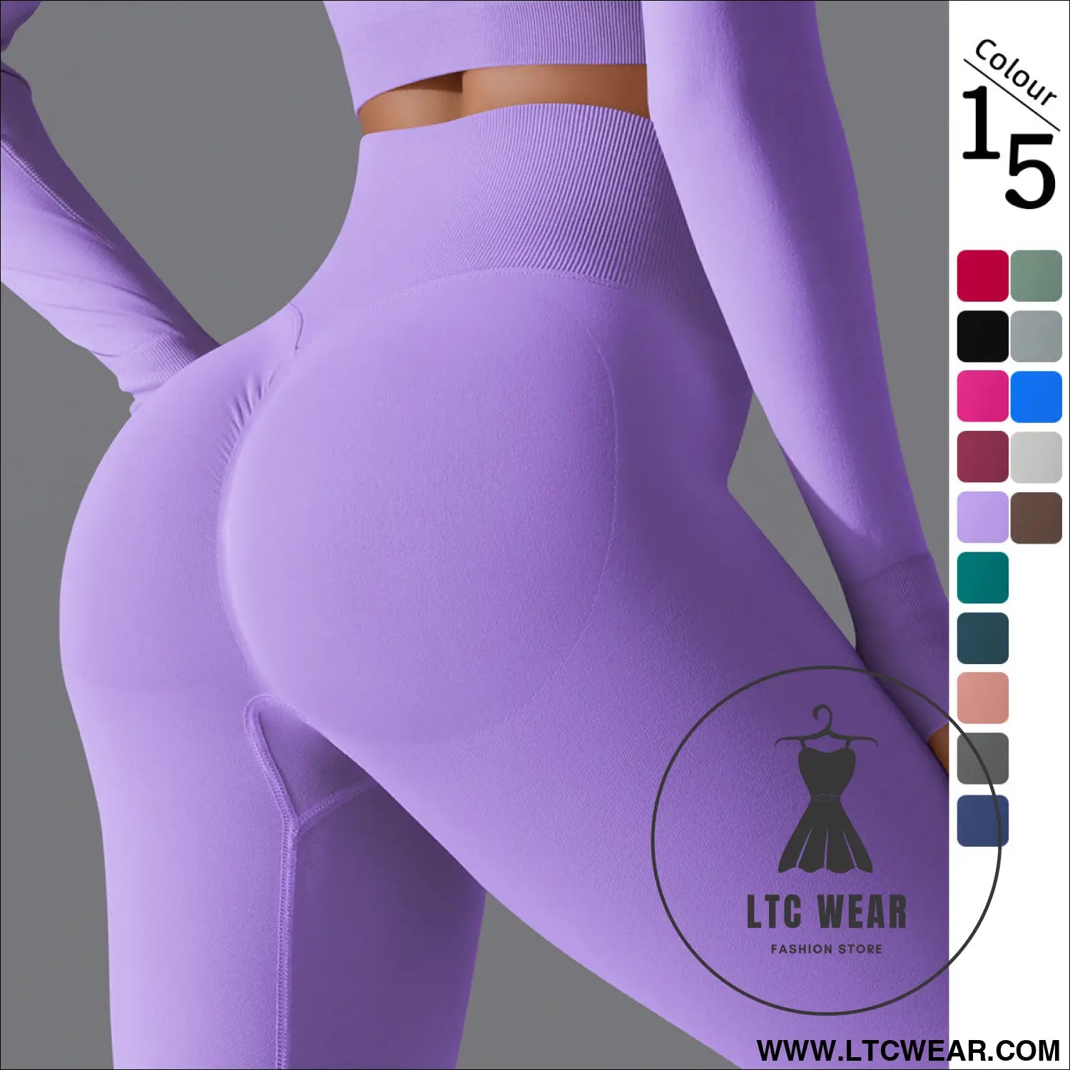 Fit & fabulous: high-waist peach running leggings
