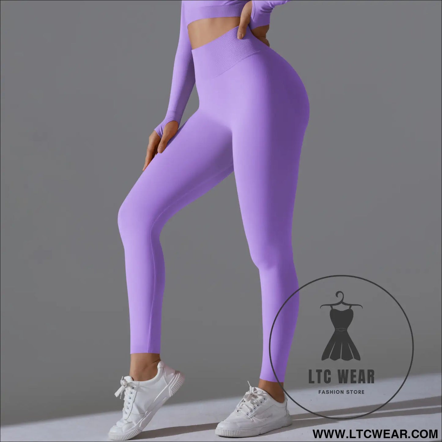 Fit & fabulous: high-waist peach running leggings