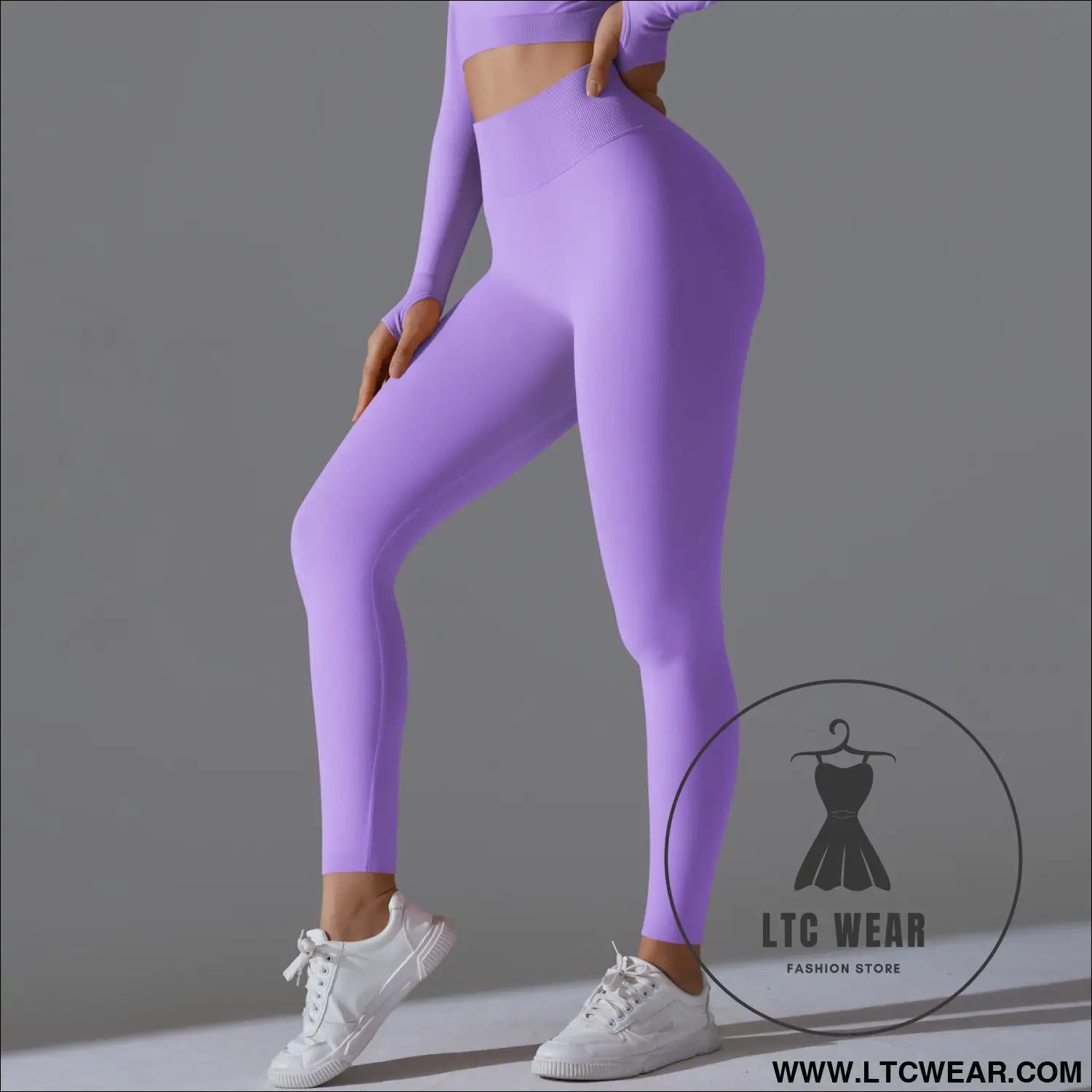 Fit & fabulous: high-waist peach running leggings