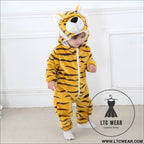 Flannel children’s crawling clothes baby clothes long sleeved hoodie newborn cartoon jumpsuit