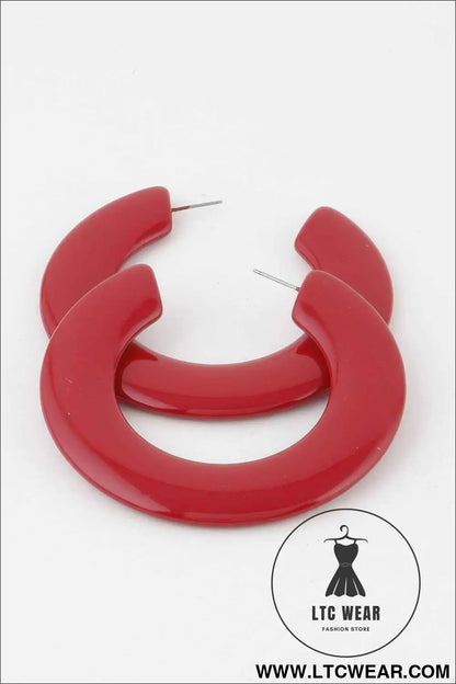Flat Solid Hoop Earrings