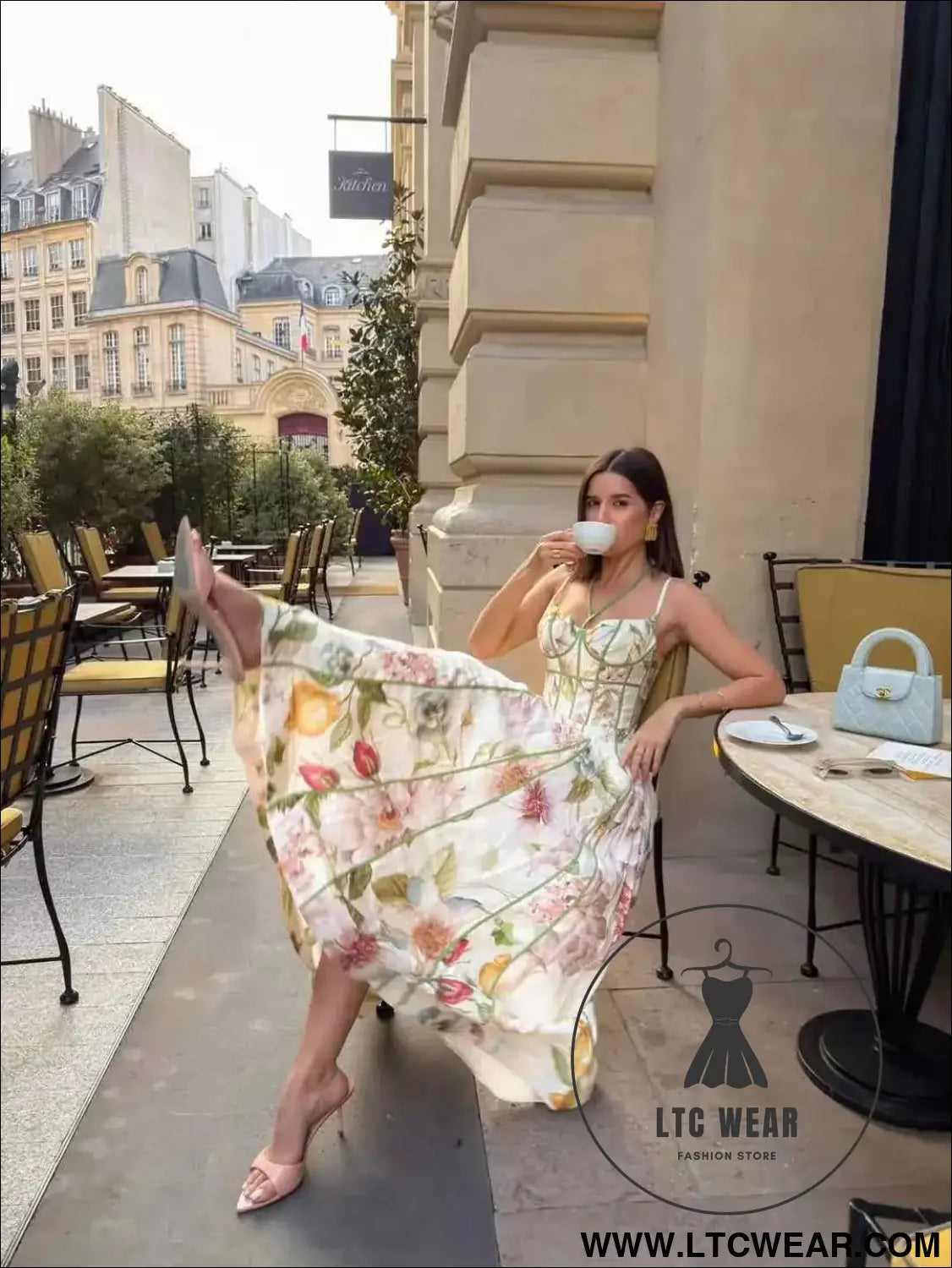 Floral Halter Neck Maxi Dress for Summer Elegance
