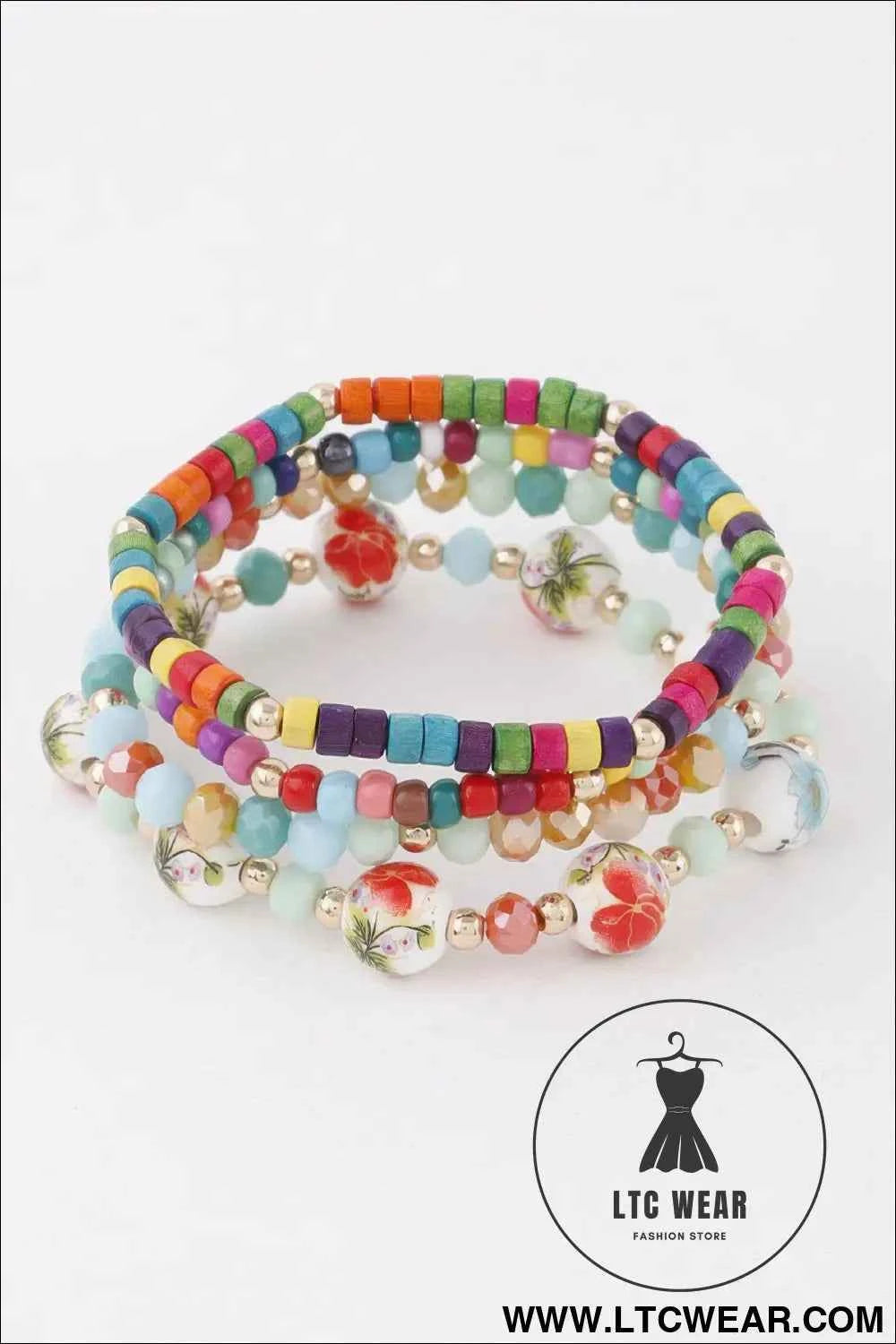Flower Beaded Bracelet