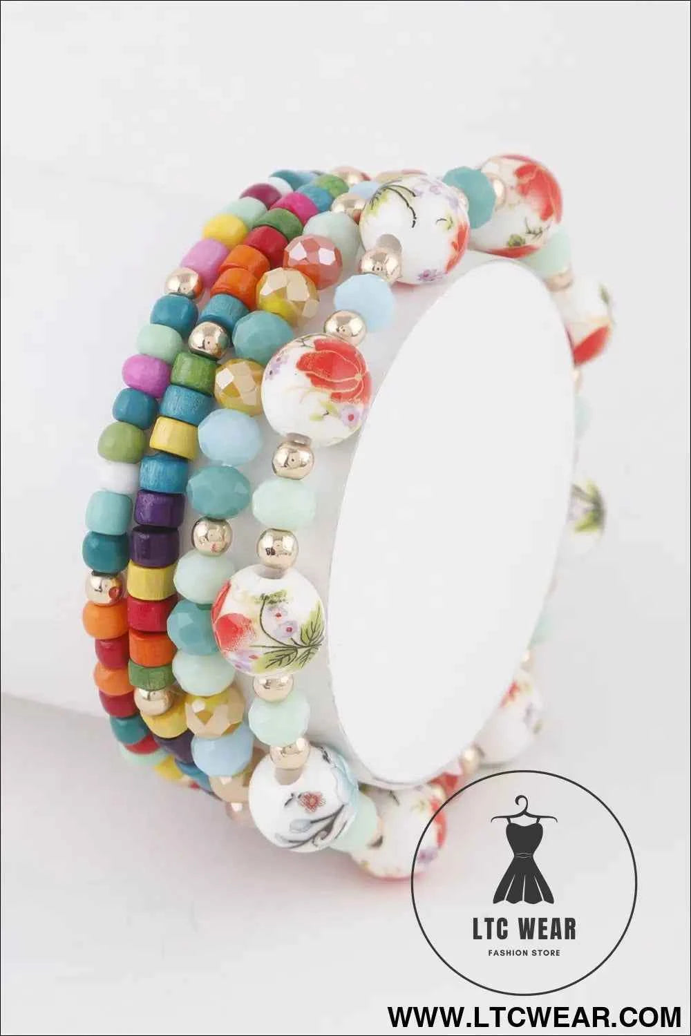 Flower Beaded Bracelet