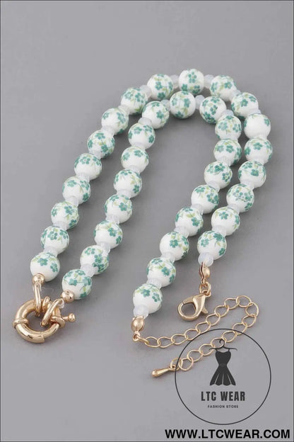 Flower Beaded Necklace