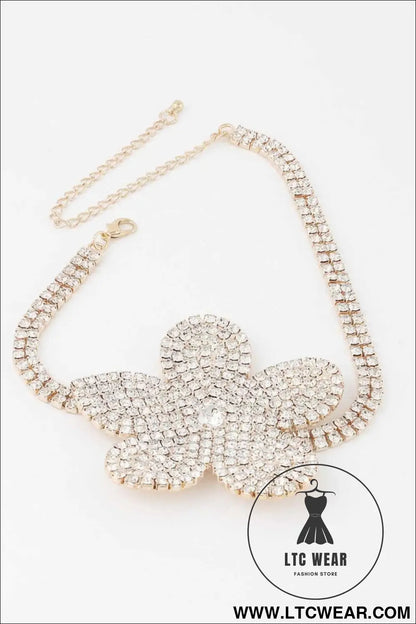Flower Pearl Triple Wrap Necklace