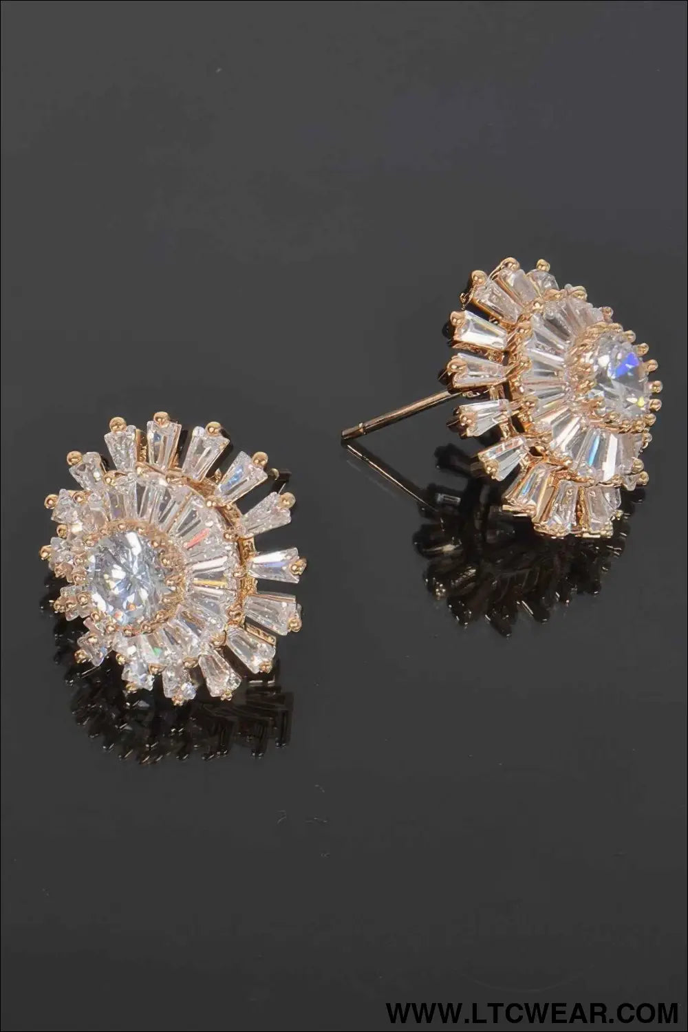 Flower Rhinestone Earrings