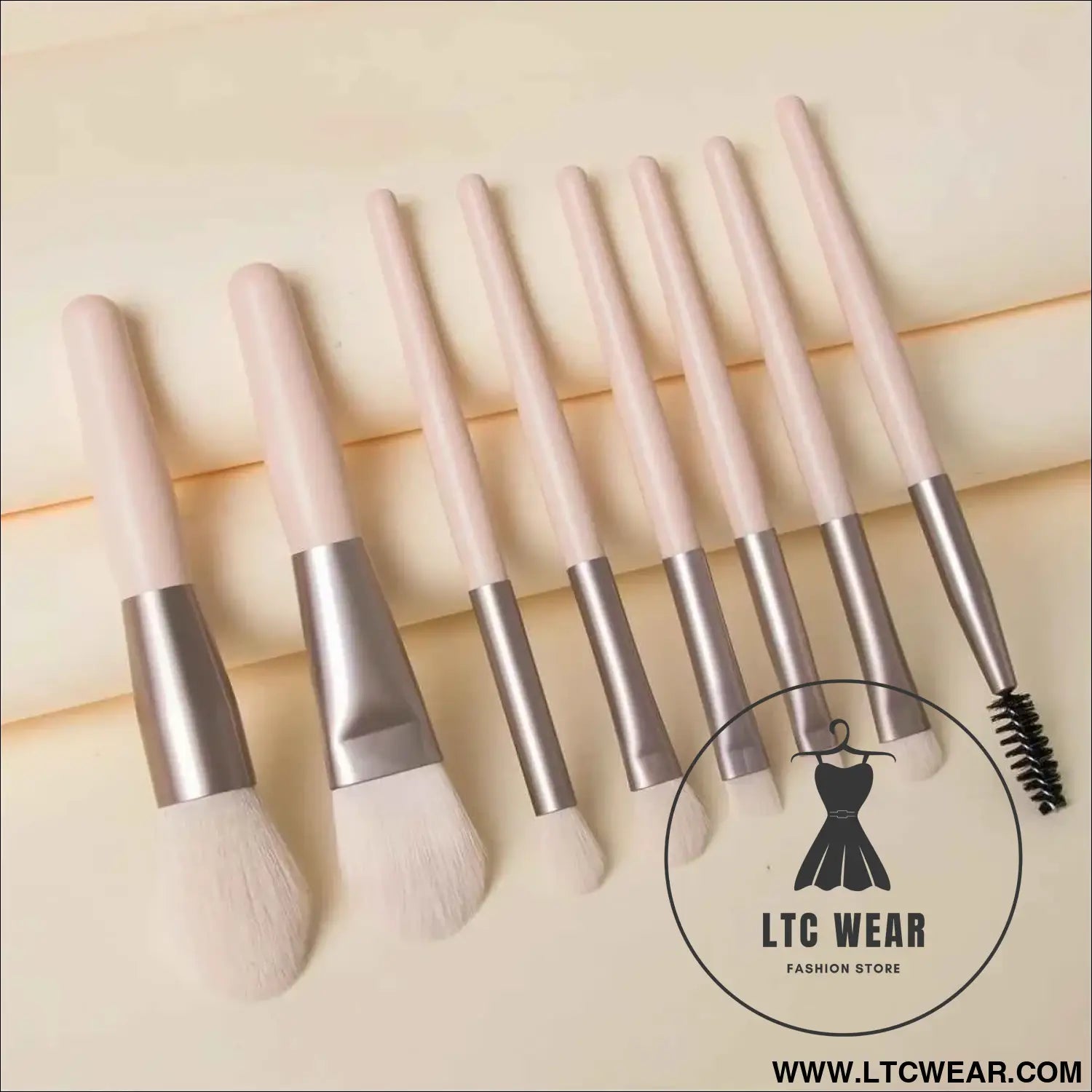 Fluffy 8-Pc Makeup Brush Set: Perfect Your Look Effortlessly