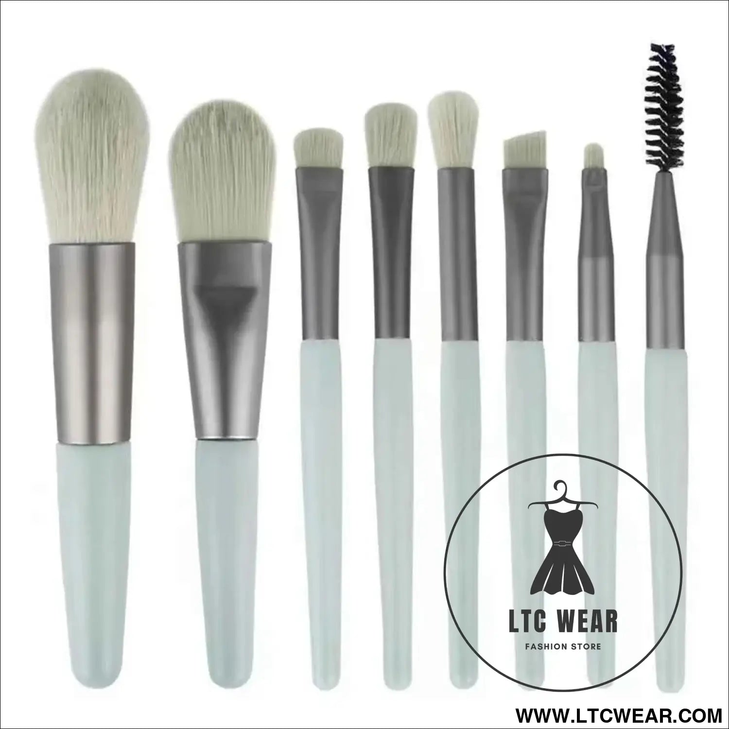 Fluffy 8-Pc Makeup Brush Set: Perfect Your Look Effortlessly