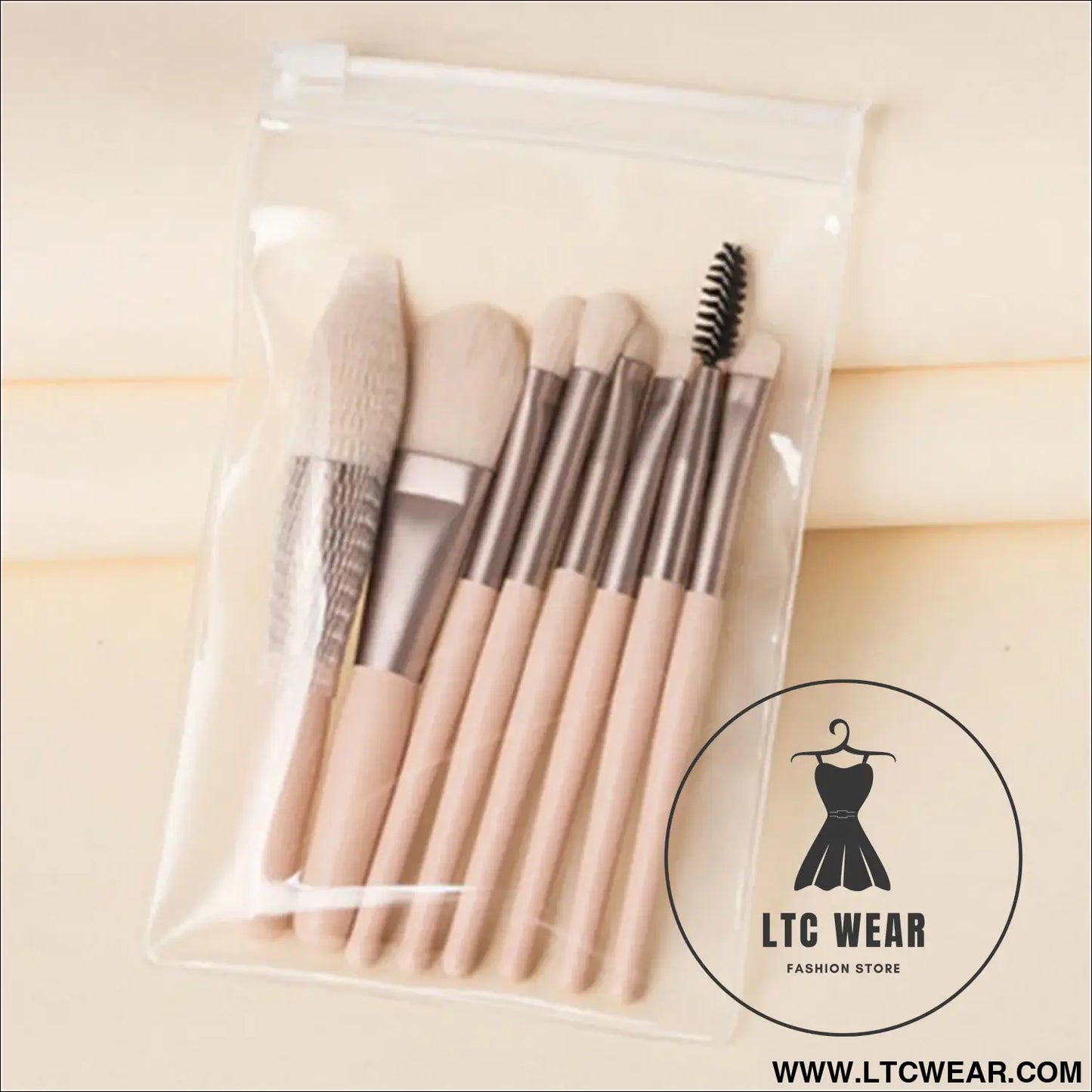 Fluffy 8-Pc Makeup Brush Set: Perfect Your Look Effortlessly - L.T.C Wear Online Fashion Store