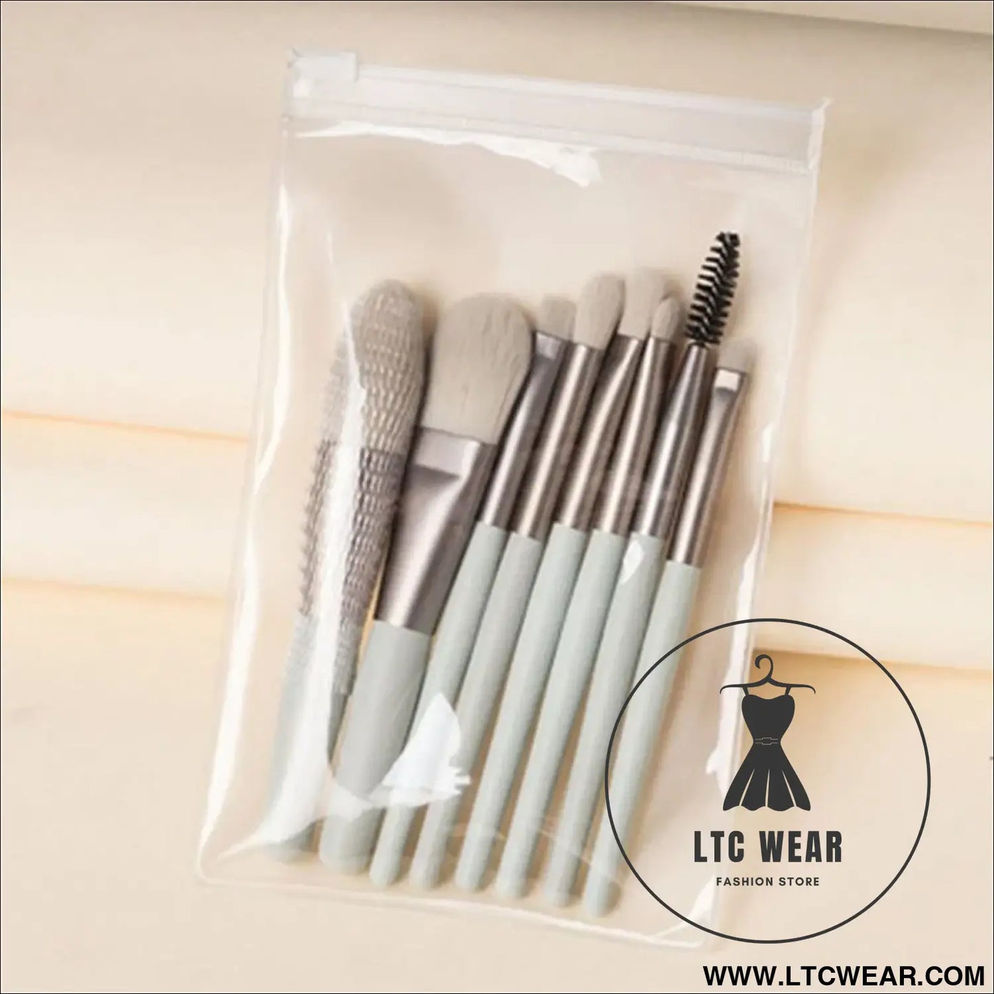 Fluffy 8-Pc Makeup Brush Set: Perfect Your Look Effortlessly - L.T.C Wear Online Fashion Store
